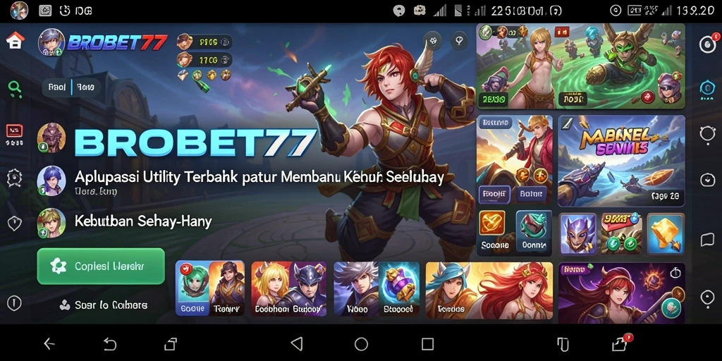 Tampilan antarmuka pengguna BROBET77 yang intuitif dan modern.