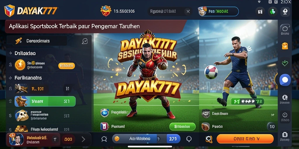 Screenshot utama DAYAK777 menampilkan gameplay sportsbook yang seru dan mengasyikkan.