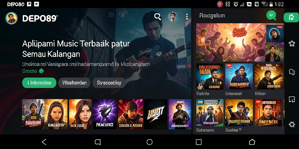 Tampilan gameplay DEPO89 yang menampilkan interaksi pengguna dengan musik.