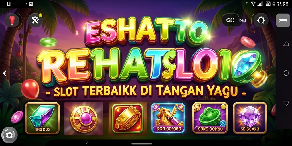 Tangkapan layar gameplay ESHATOTO dengan tema slot yang menarik.