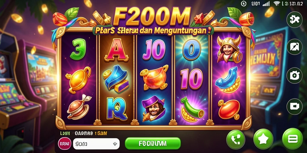 Gameplay seru di F200M dengan tampilan slot menarik.
