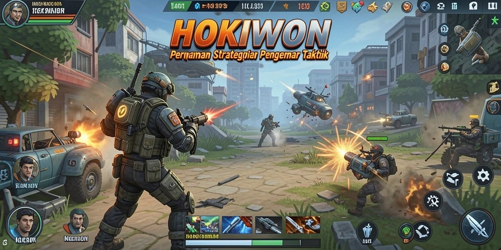 Tampilan gameplay mendebarkan dengan strategi taktis yang dalam.