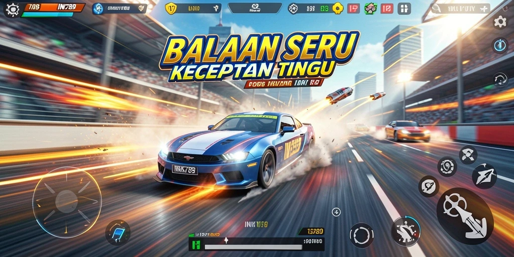 Tampilan seru gameplay balap di INK789 yang penuh aksi.