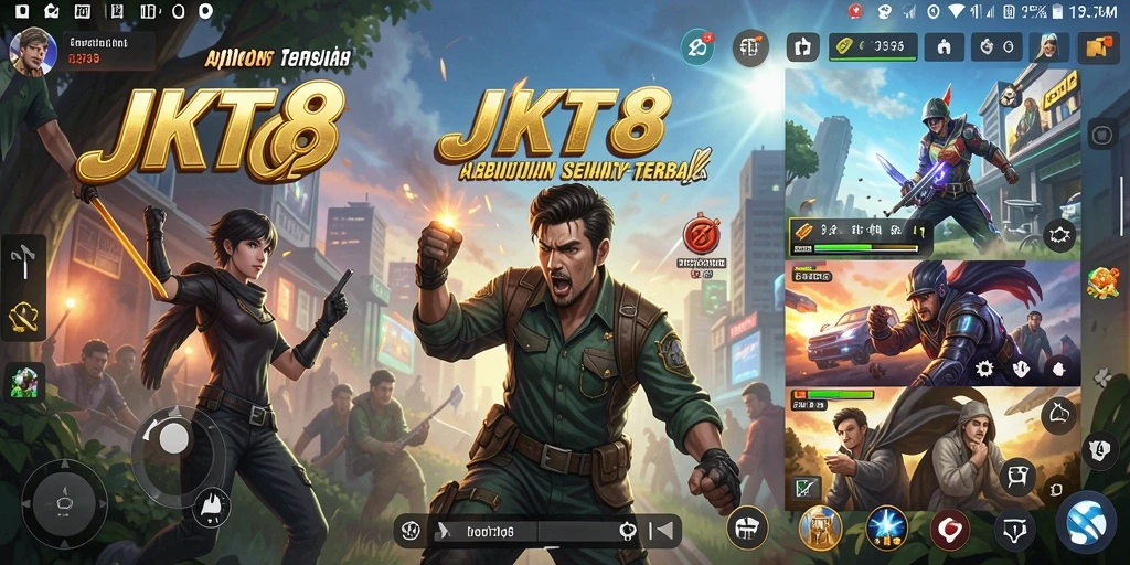 Screenshot JKT8 menampilkan antarmuka aplikasi Utility yang menarik dan fungsional.