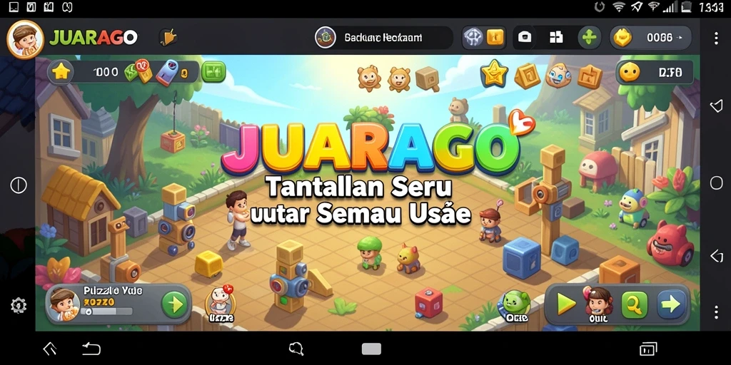 Tampilan gameplay JUARAGO dengan desain puzzle yang menarik.