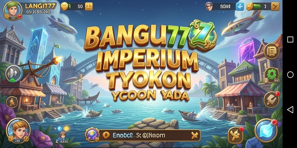 Screenshot LANGIT77 menunjukkan pengalaman membangun imperium bisnis yang seru.