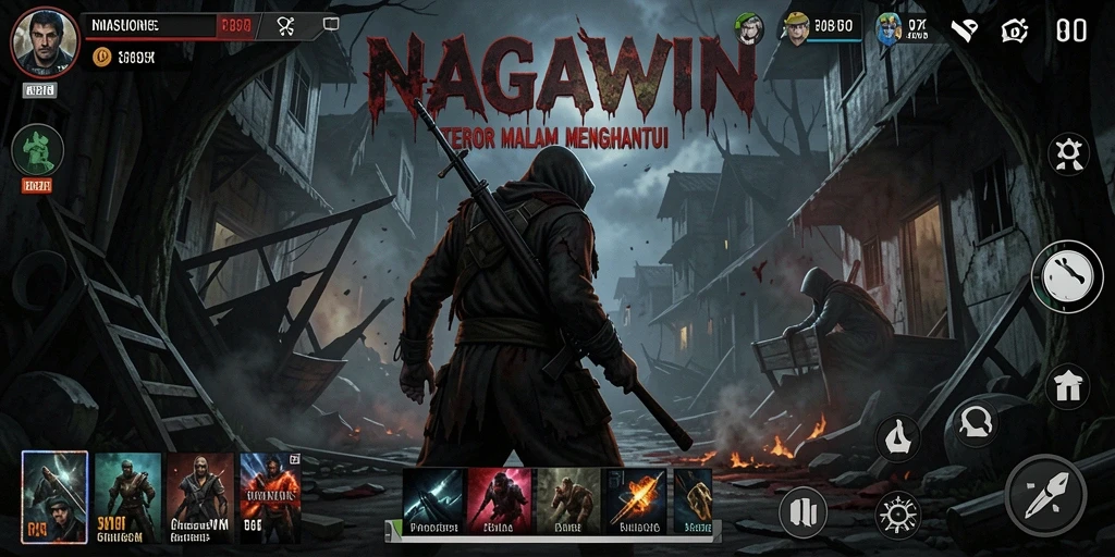 Screenshot menampilkan suasana mencekam dalam NAGAWIN.