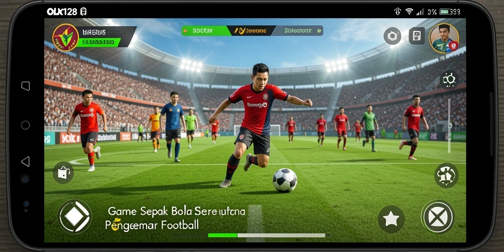 Tampilan gameplay OLX128 yang mendebarkan dalam pertandingan sepak bola.