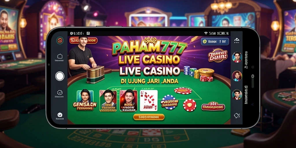 Tampilan menarik dari gameplay Live Casino PAHAM777 yang mendebarkan.