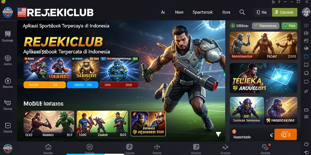 Tampilan antarmuka pengguna REJEKICLUB yang menarik dan intuitif.