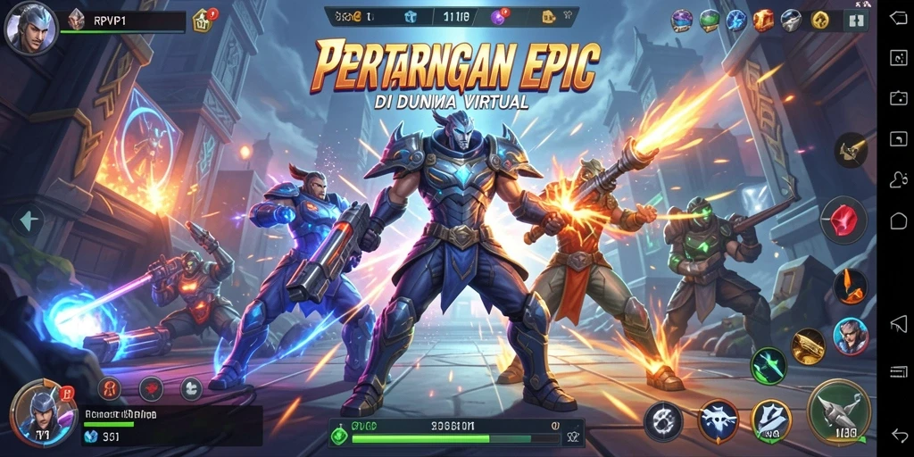 Tampilan aksi pertarungan seru di RPVIP1.