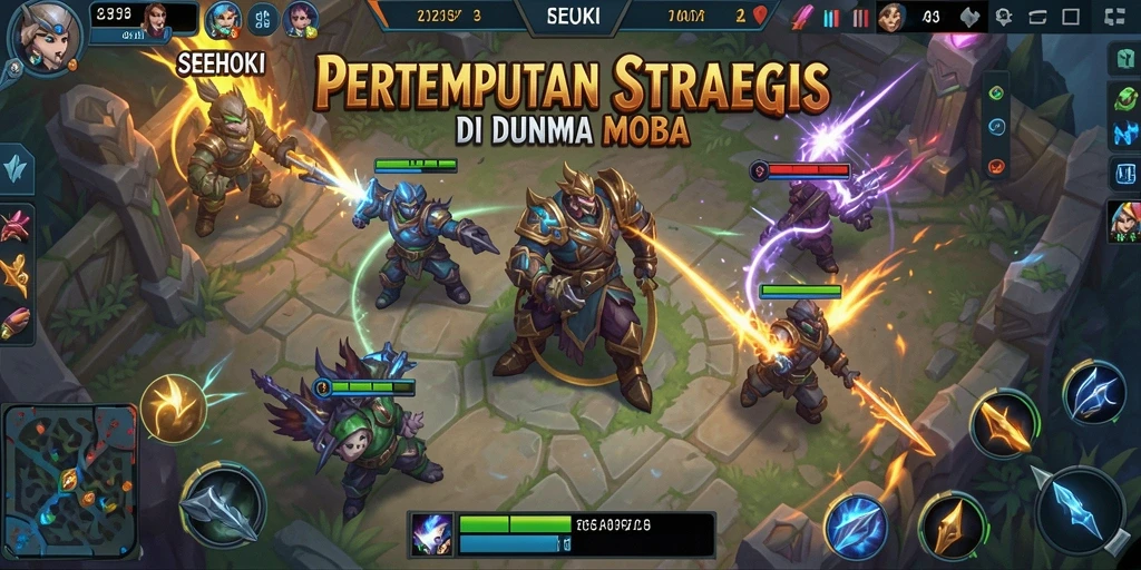 Tampilan gameplay intense dalam pertarungan SEHOKI yang seru.
