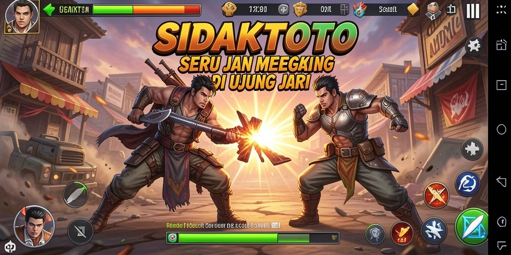 Tangkapan layar utama dari gameplay pertarungan yang seru di SIDAKTOTO.