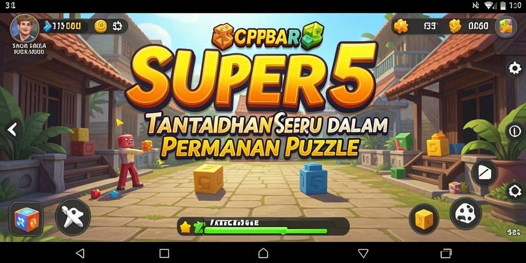 Tampilan gameplay SUPER5 yang menantang teka-teki.