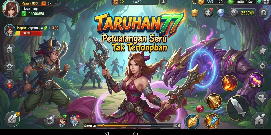 Tangkapan layar gameplay TARUHAN77 yang menunjukkan aksi seru dalam petualangan.