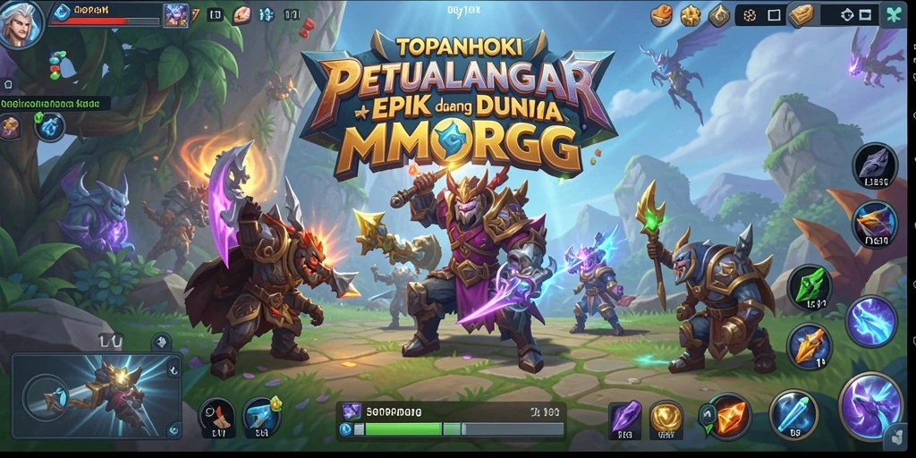 Tampilan gameplay dinamis dan eksploratif dalam TOPANHOKI.