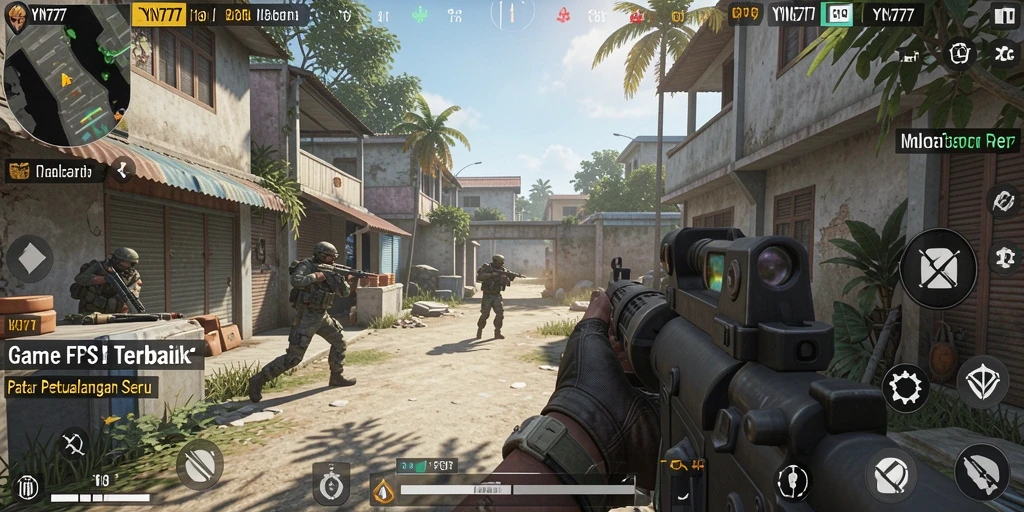 Screenshot gameplay YN777 menampilkan aksi tembak-menembak yang mendebarkan.